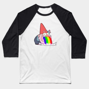 Gnome puking rainbows Baseball T-Shirt